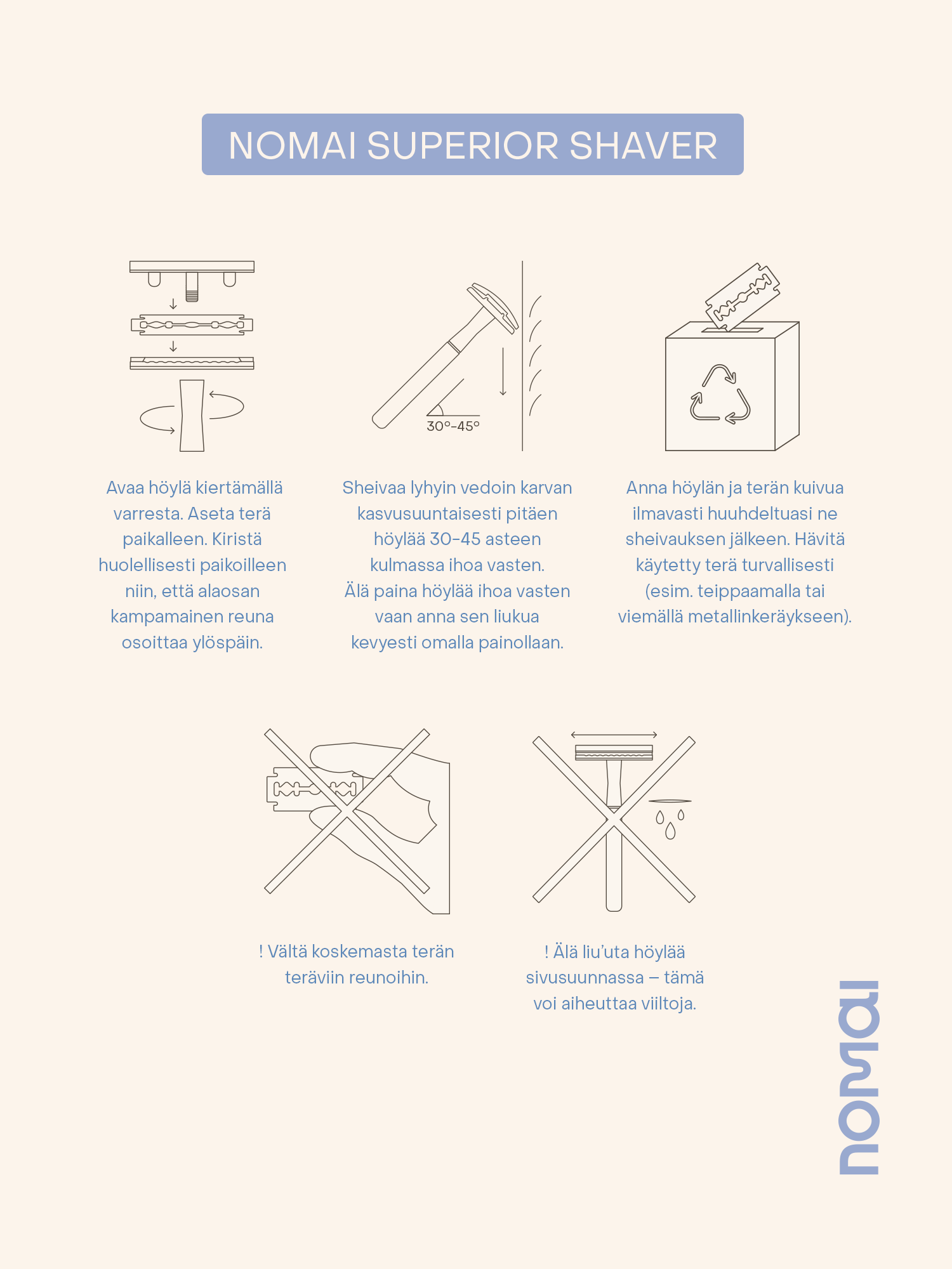 Nomai Superior Blades Vaihtoterät 5-pack